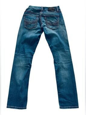 BKE Buckle Jeans Men’s 29 X 31 Blue Mason Taper Straight Leg Mid Rise Stretch